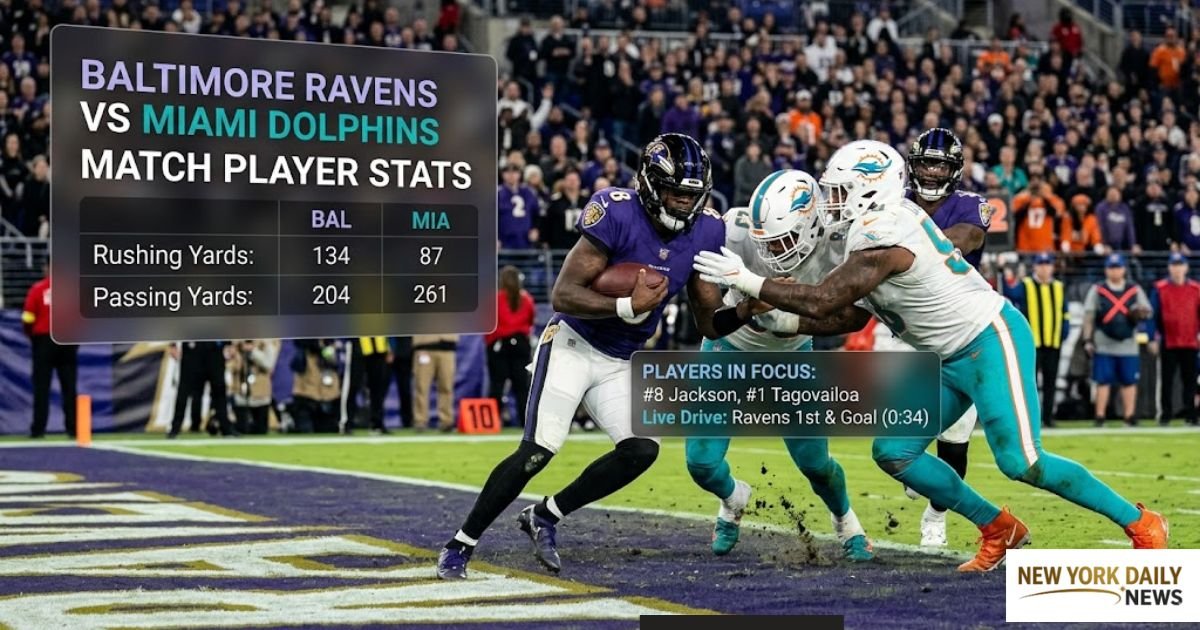 baltimore ravens vs miami dolphins match player stats